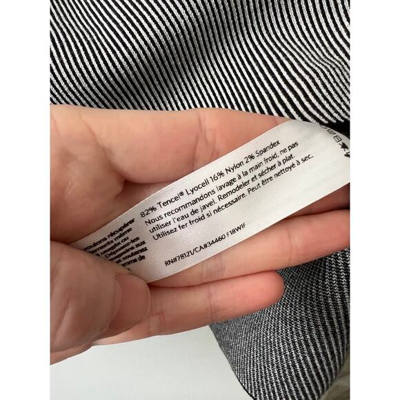 Eileen Fisher Mens Ringer Grey Black Pullover Sweater Sz L - Picture 5 of 6